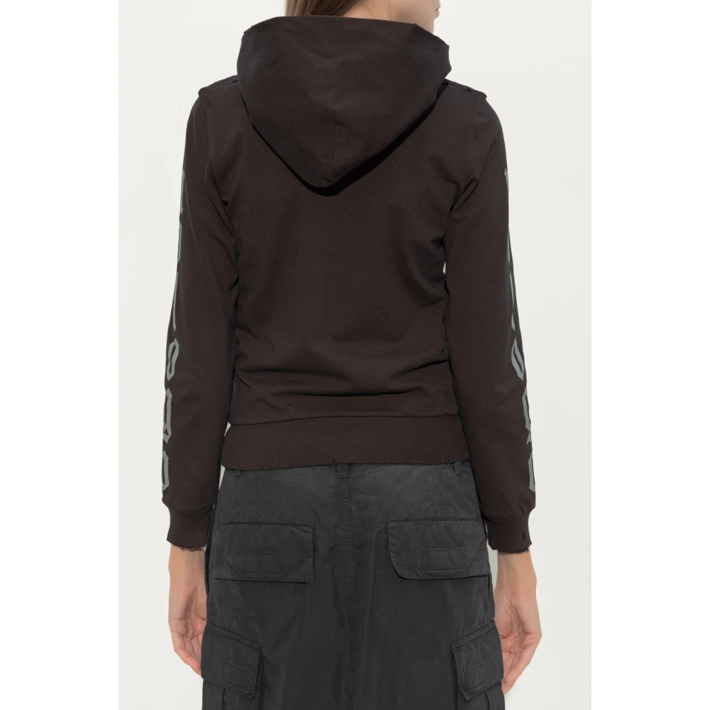 Balenciaga Ritssluiting hoodie Black Dames