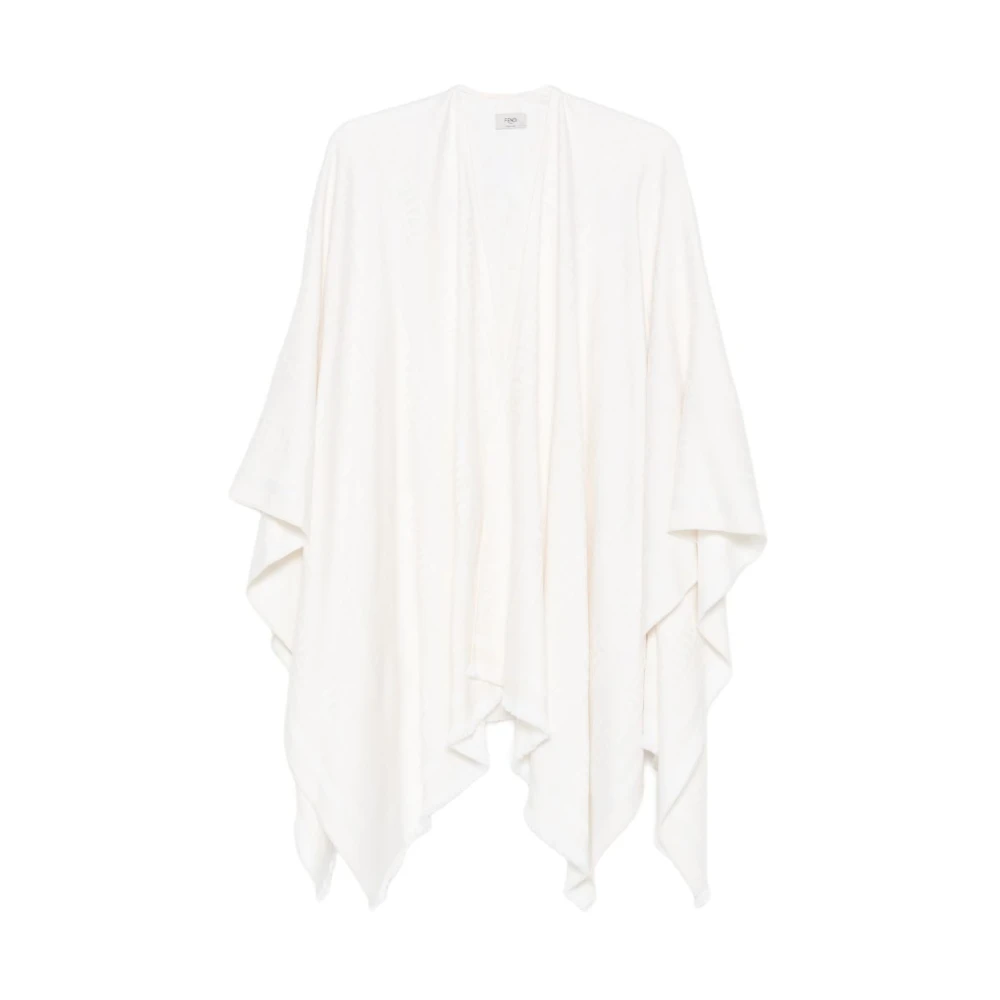 Fendi Jackets White - Female - Ponchos - White - One Size - Jackets