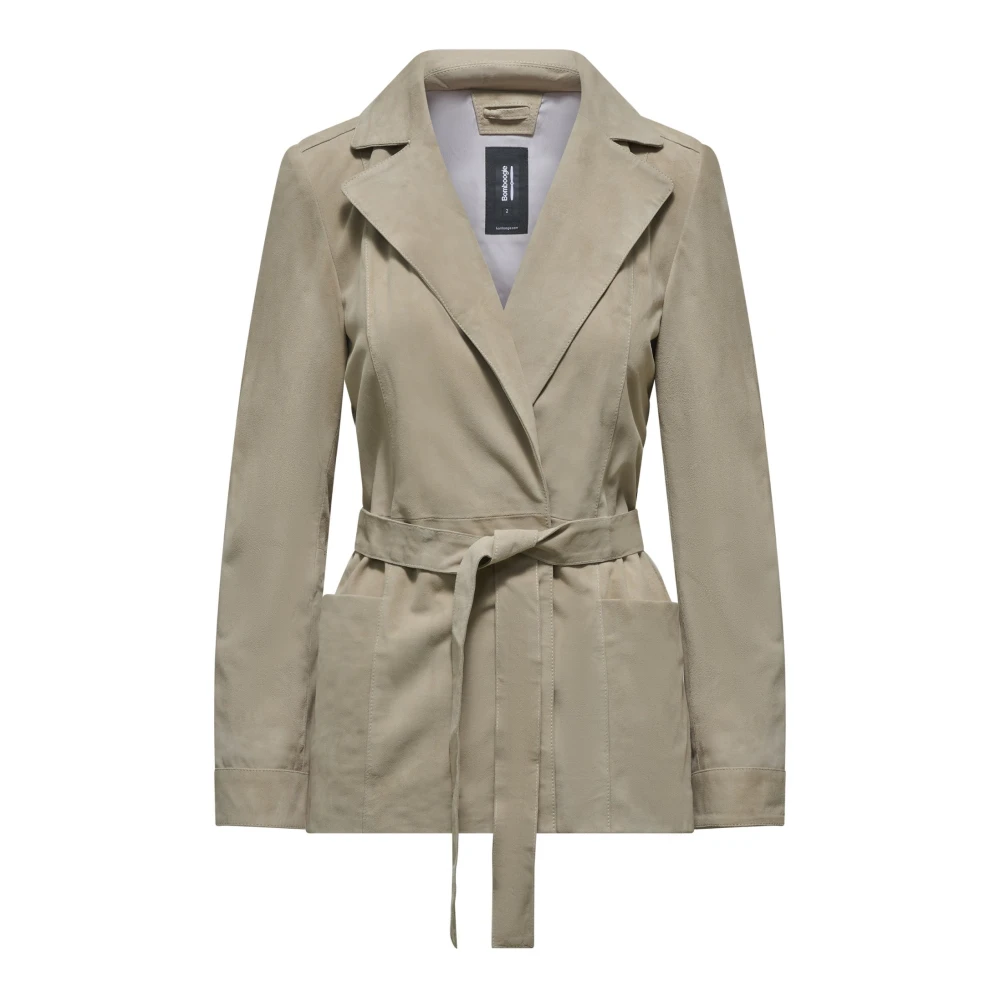 BomBoogie Leren blazer Gray Dames