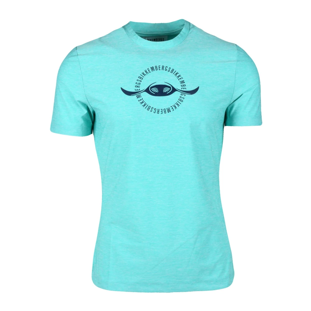 Bikkembergs Rekbare T-shirt met Polyestermix Blue Heren