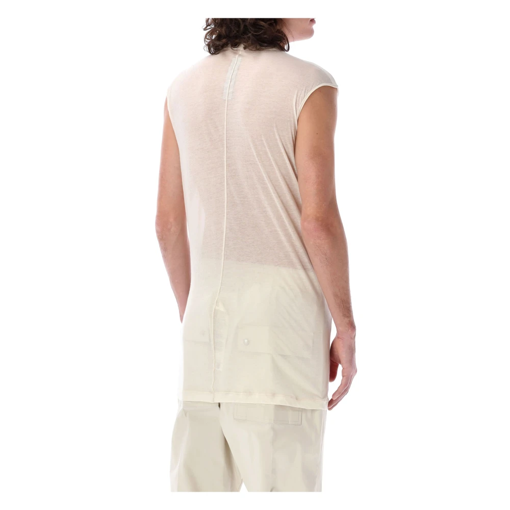 Rick Owens Natuurlijk T-shirt met Diepe V-hals Beige Heren