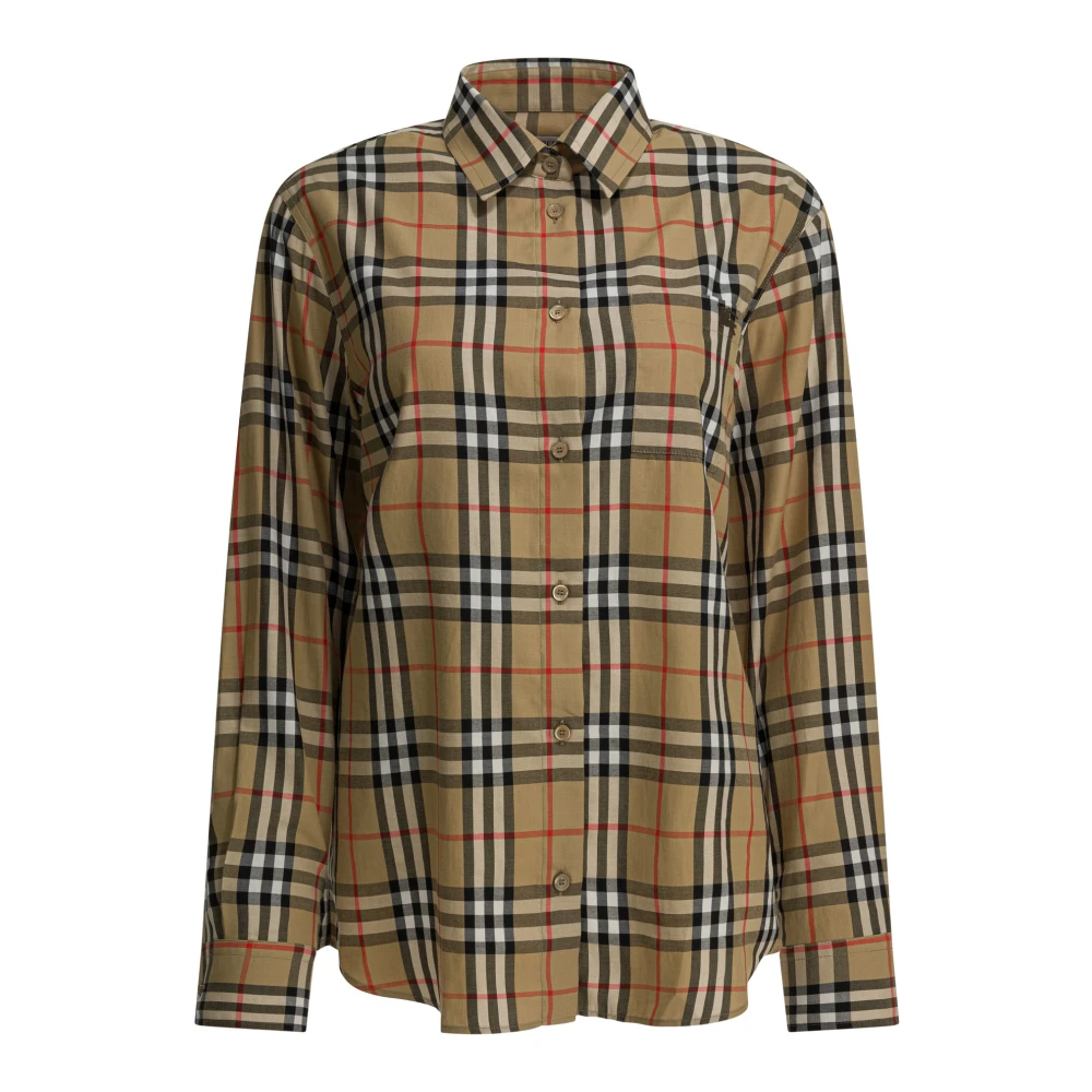 Burberry Women's Beige Check Shirt - Shirts - 3XS - Blouses & Shirts