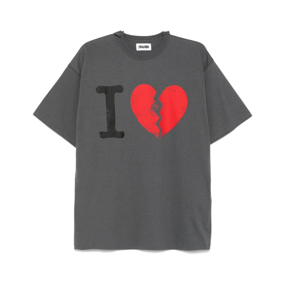 Magliano Slate Grey Crew Neck T-shirt Gray Heren