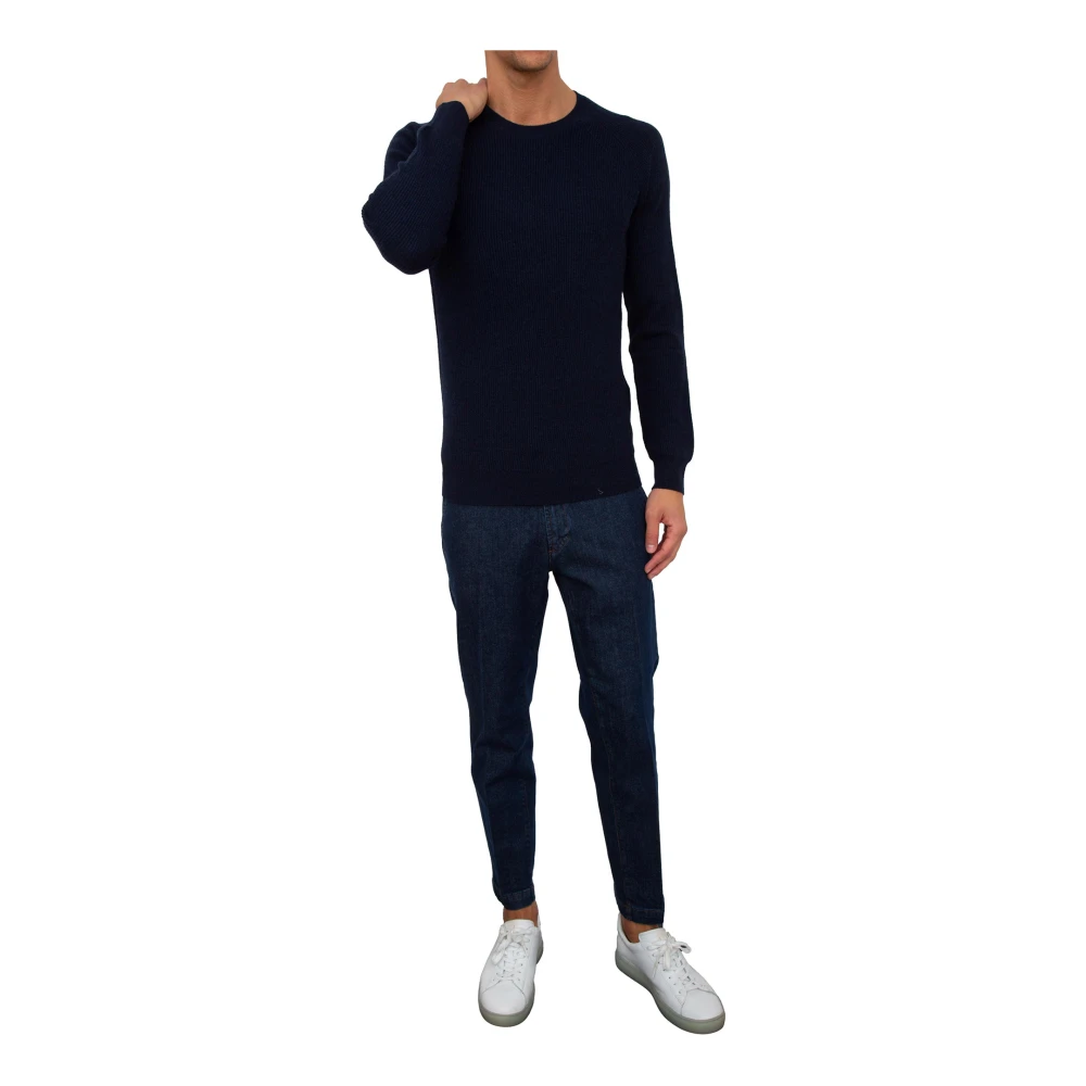Liu Jo Blauwe Gebreide Trui Blue Heren