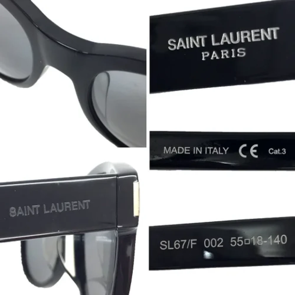 Yves Saint Laurent Vintage Pre-owned Fabric sunglasses Black Dames