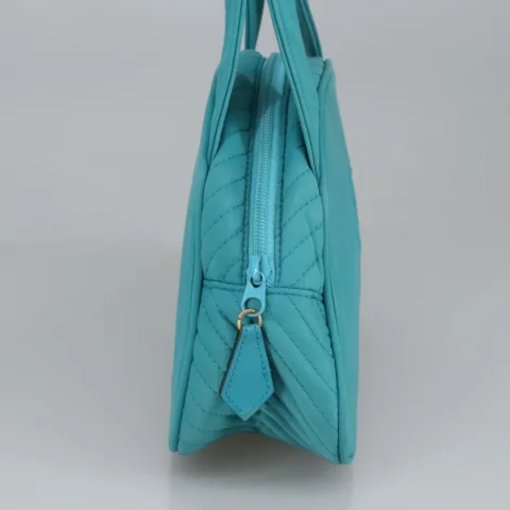Saint Laurent Vintage Pre-owned Nylon handbags Blue Dames