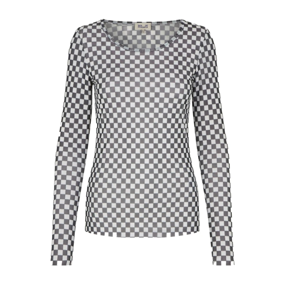 BAUM UND PFERDGARTEN Geruite Mesh Top Multicolor Dames