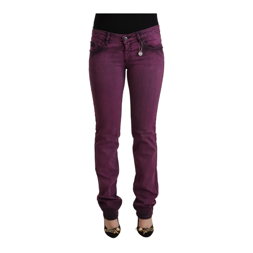 Costume National Women's Purple Slim Fit Jeans, W25, Low Waist Slim Fit Jeans