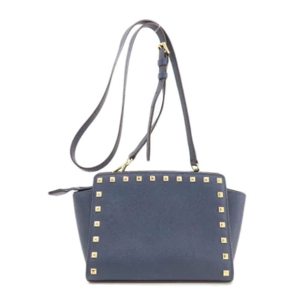 Michael Kors Pre-owned Leather shoulder-bags Blue Dames
