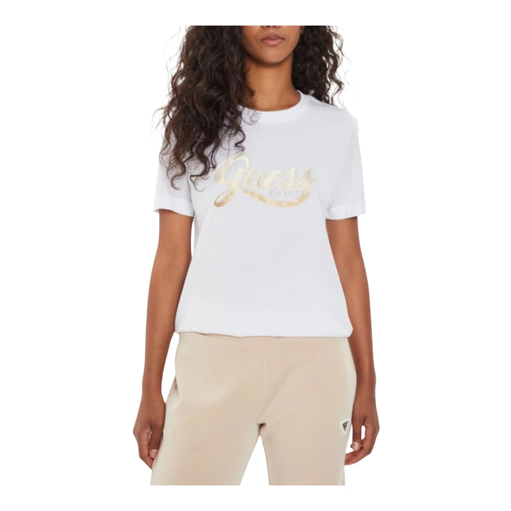 Guess Logo T-shirt White Dames