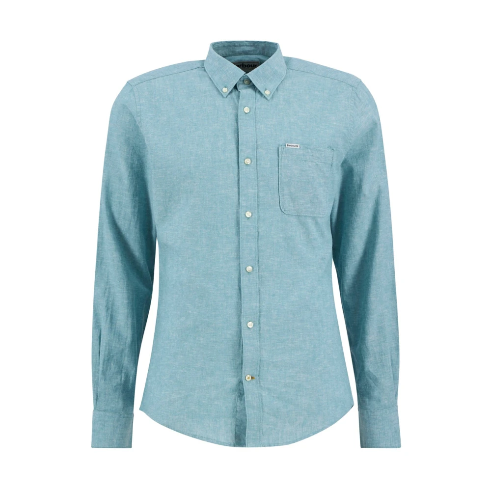 Barbour Men's Blue Nelson Tailored Shirt - Casual Shirts - L - Shirts