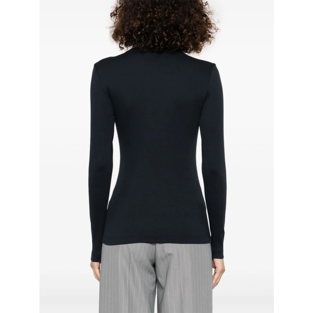 Fabiana Filippi Navy Blue Crew Neck Sweater Blue Dames