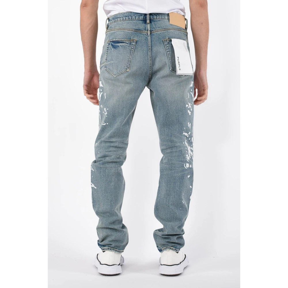 Purple Brand Mangaanverf Denim Jeans Blue Heren