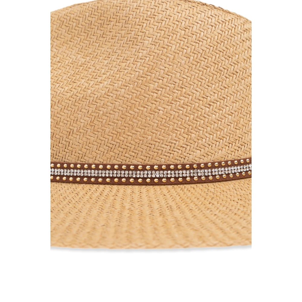 Melissa Odabash Hoed met glinsterende applicaties Beige Dames