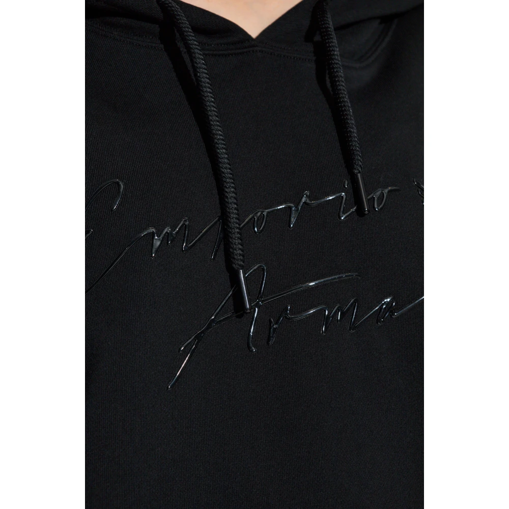 Emporio Armani Sweatshirt met logo Black Dames