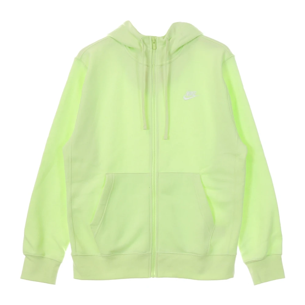 Nike Sportswear Club Zip Hoodie Lime Green, Herr