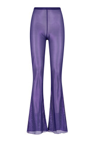 Pantalone in maglia elastica viola