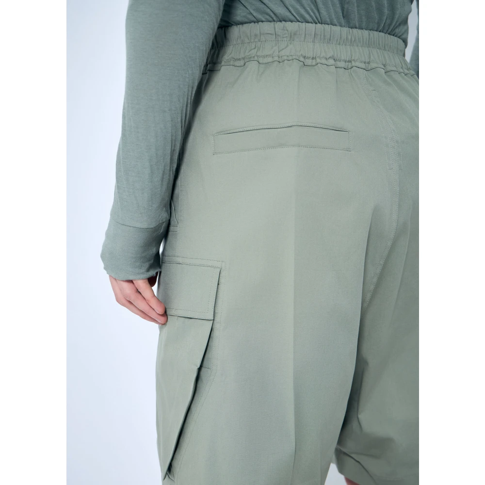 Rick Owens Cargo Lange Shorts Green Heren