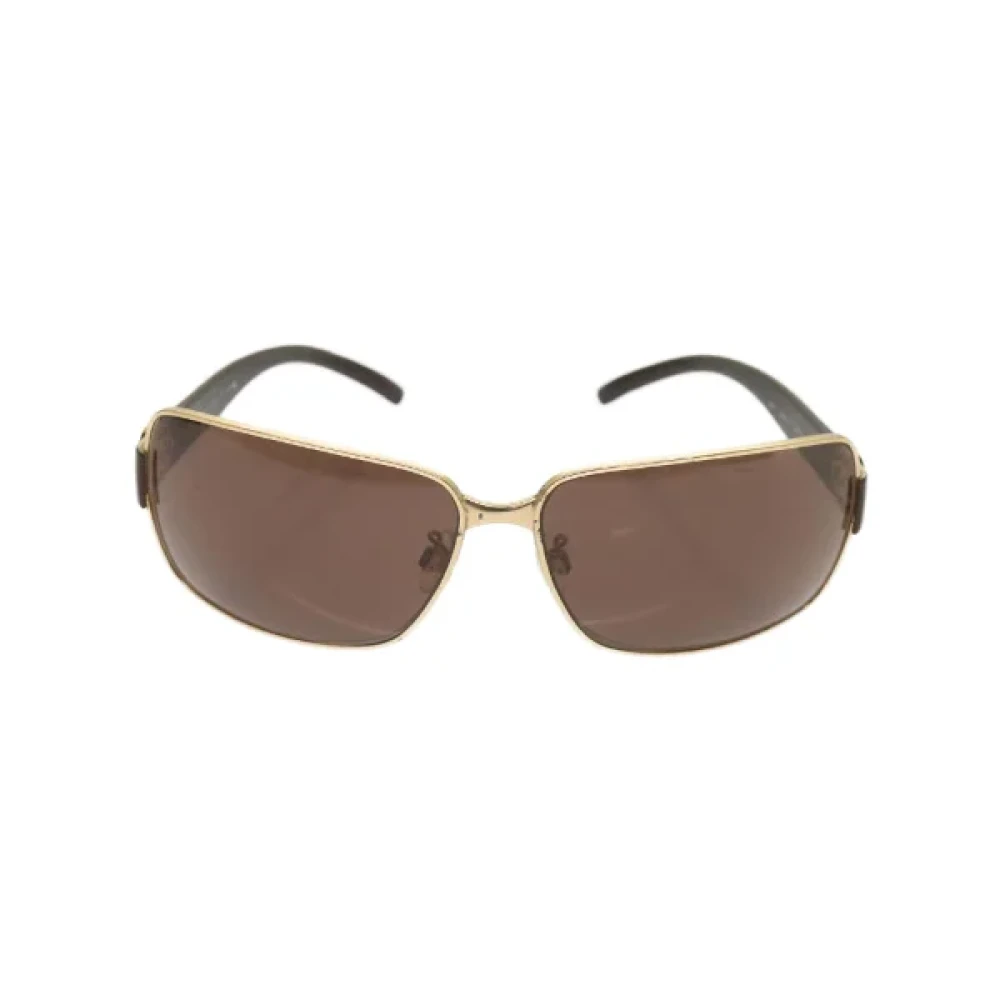 Chanel Vintage Pre-owned Metal sunglasses Brown Dames
