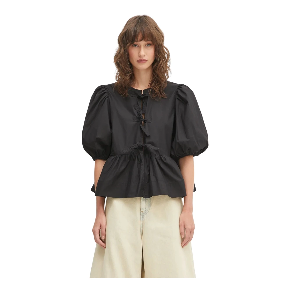 Ganni Donna Nero Camicette S, New,