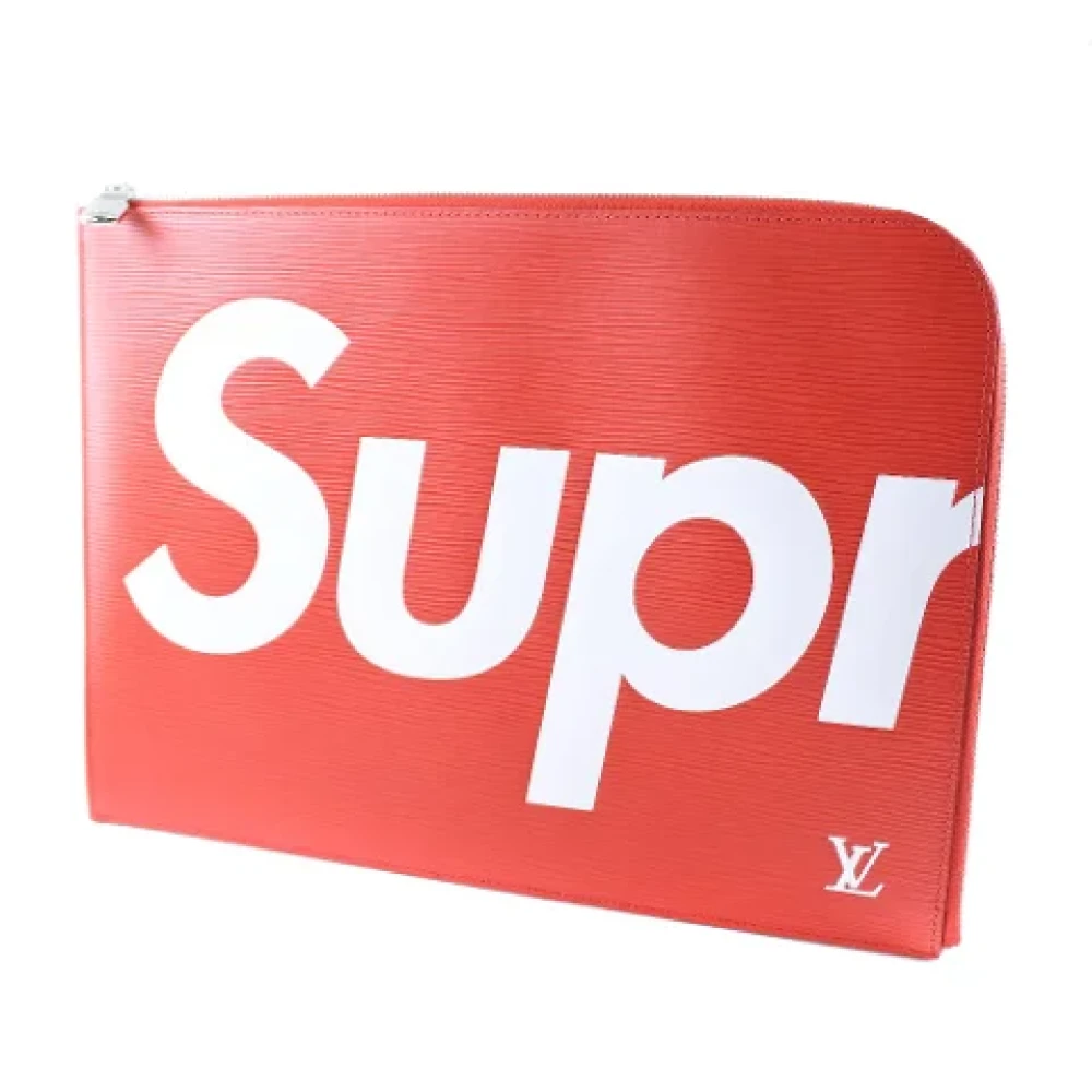 Louis Vuitton Vintage Pre-owned Leather clutches Red Dames