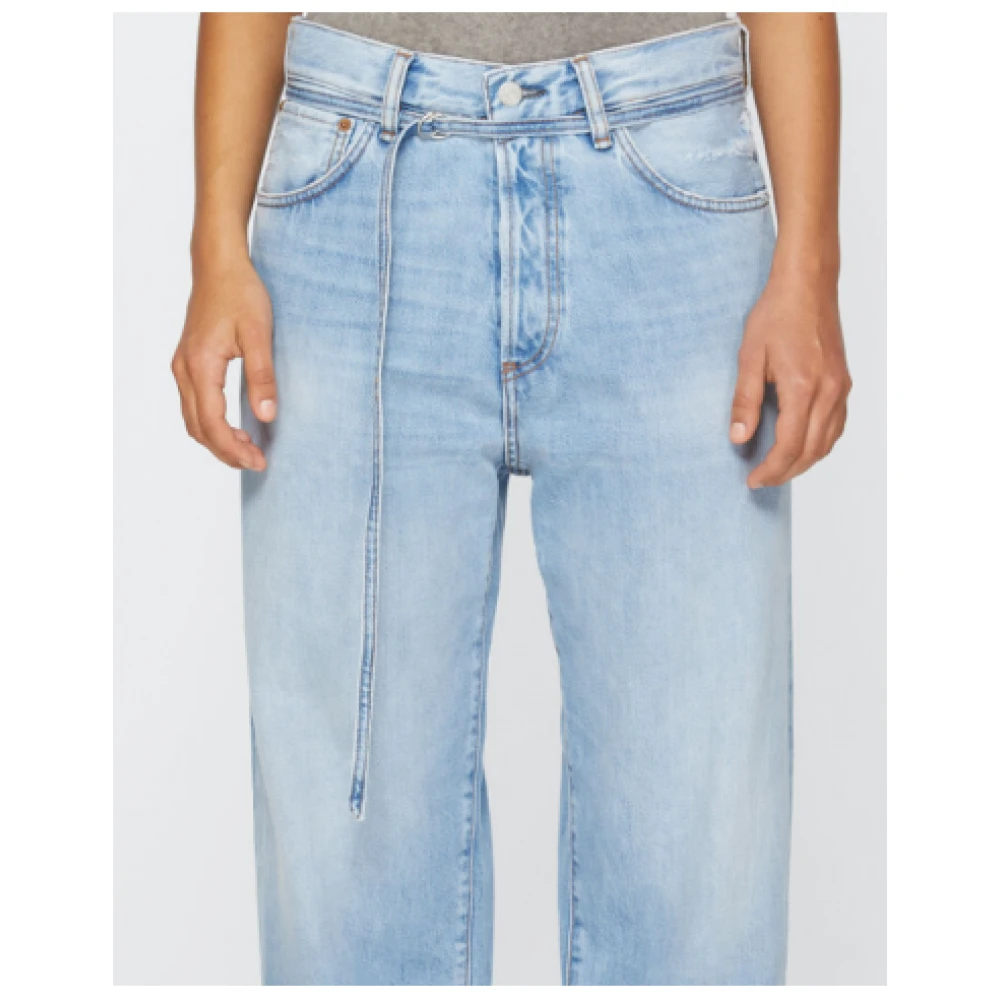 Acne Studios Blauwe Gewassen Jeans Dunne Riem Blue Heren