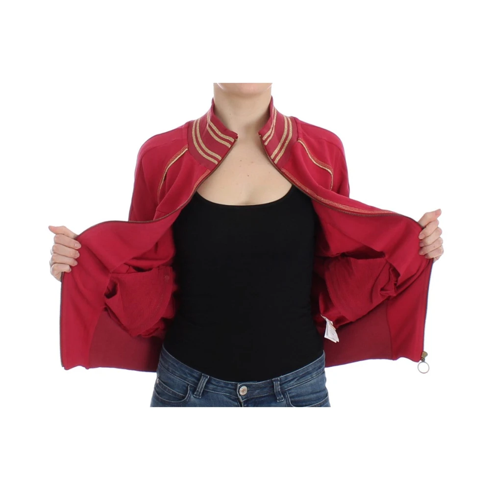 John Galliano Elegante roze ritsvest met logodetails Pink Dames