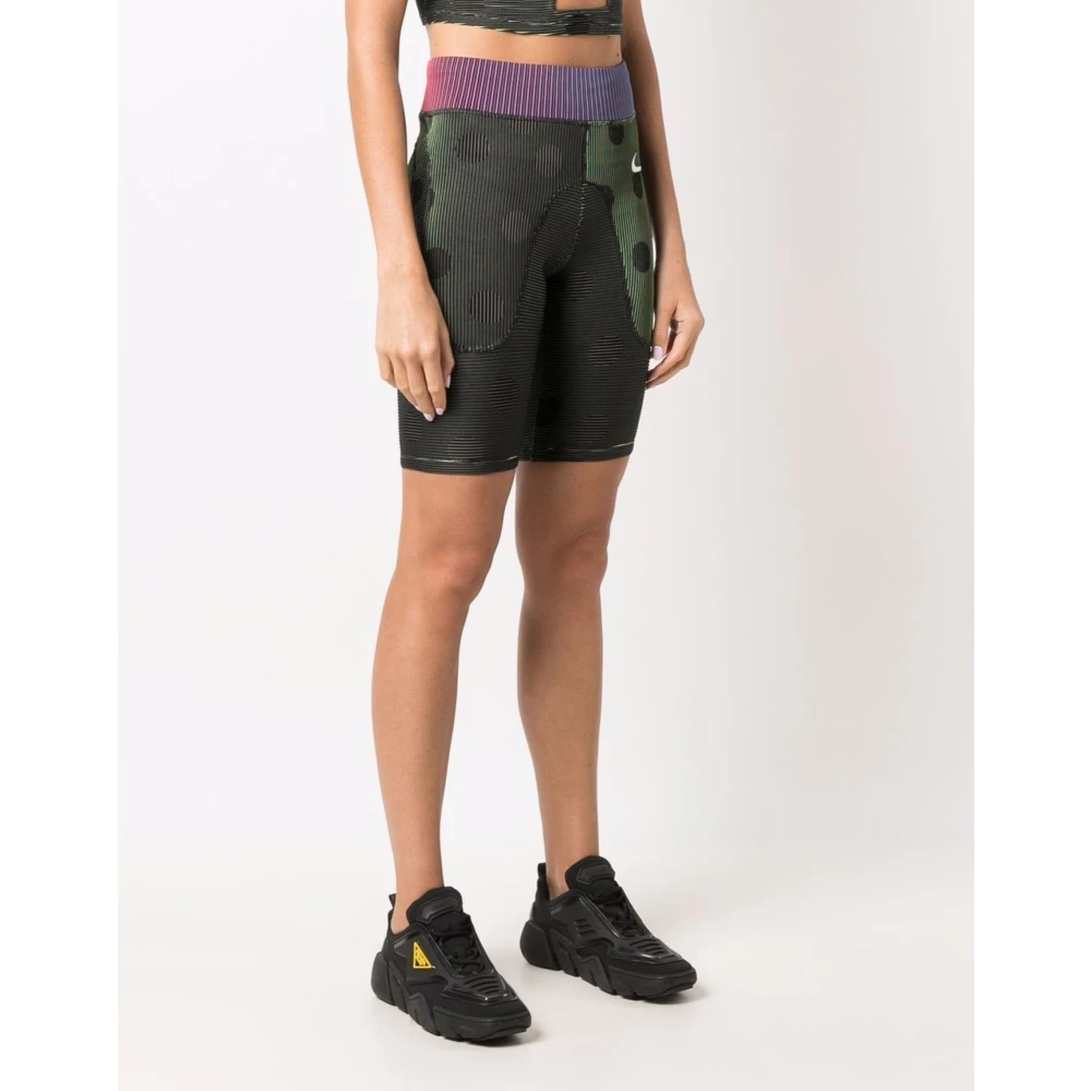 Off White Gestreepte Tights Broek Zwart Blauwe Shorts Multicolor Dames