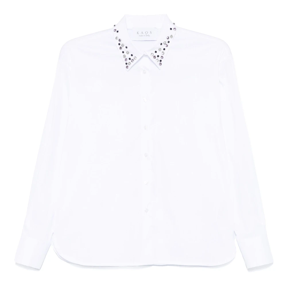 Kaos Blouse met Strass White Dames