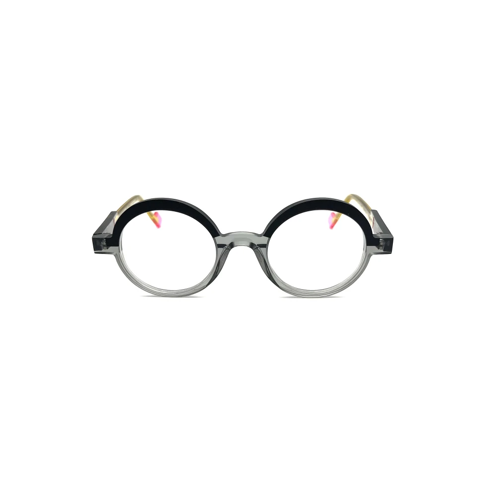 Anne & Valentin Retro Ronde Bril Black Unisex