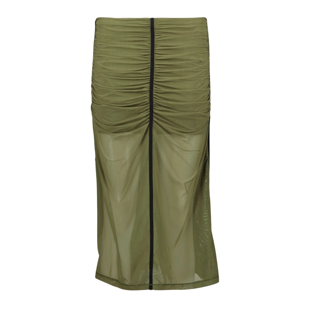 Diesel Women's Green Layered Transparent Skirt - Midi Skirts - S - Skirts