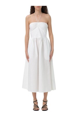 white-halter-midi-dress