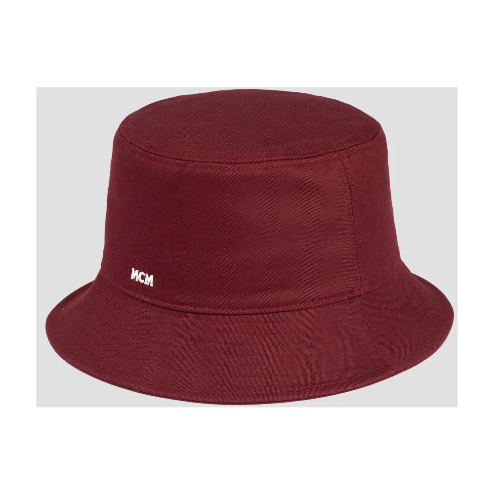 MCM Visserhoed Essential van katoenen keperstof met logo Red Unisex