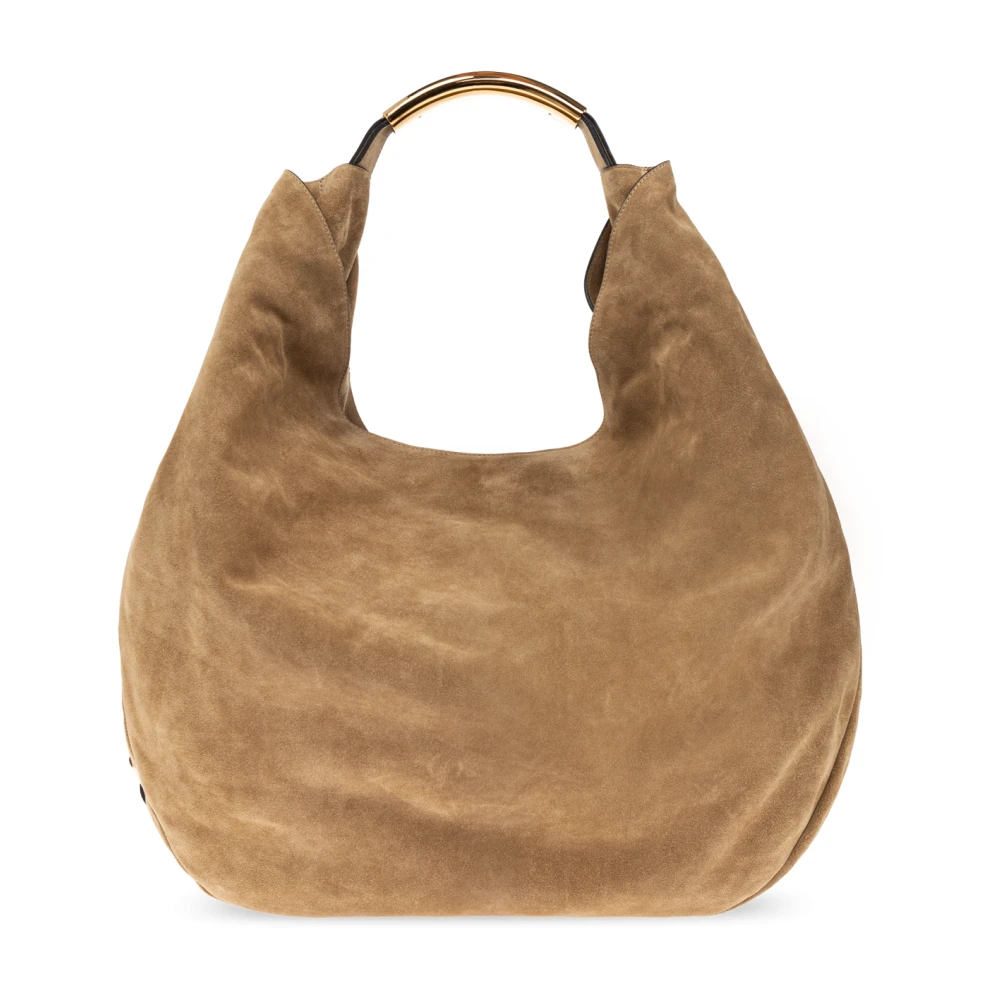 Moschino Suède shopper tas Beige Dames