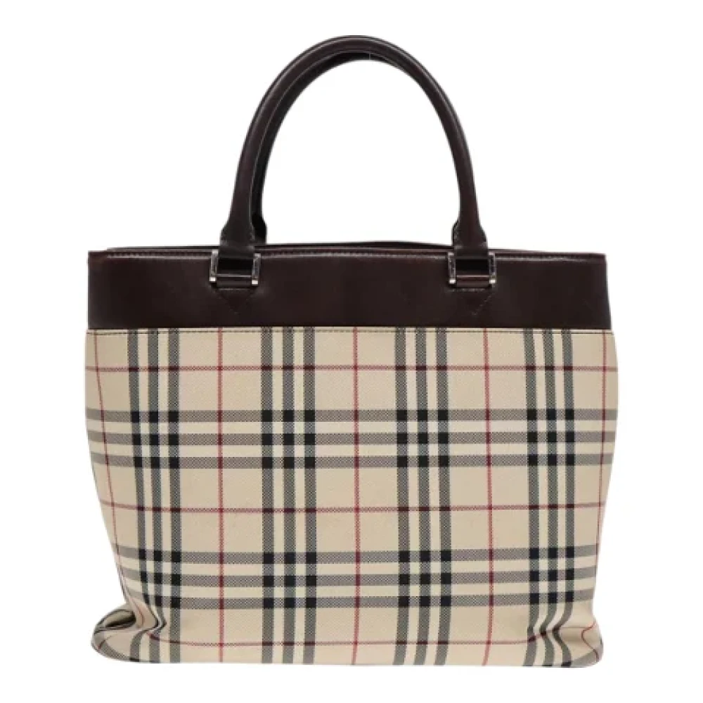 Burberry Vintage Pre-owned Canvas handbags Beige Dames