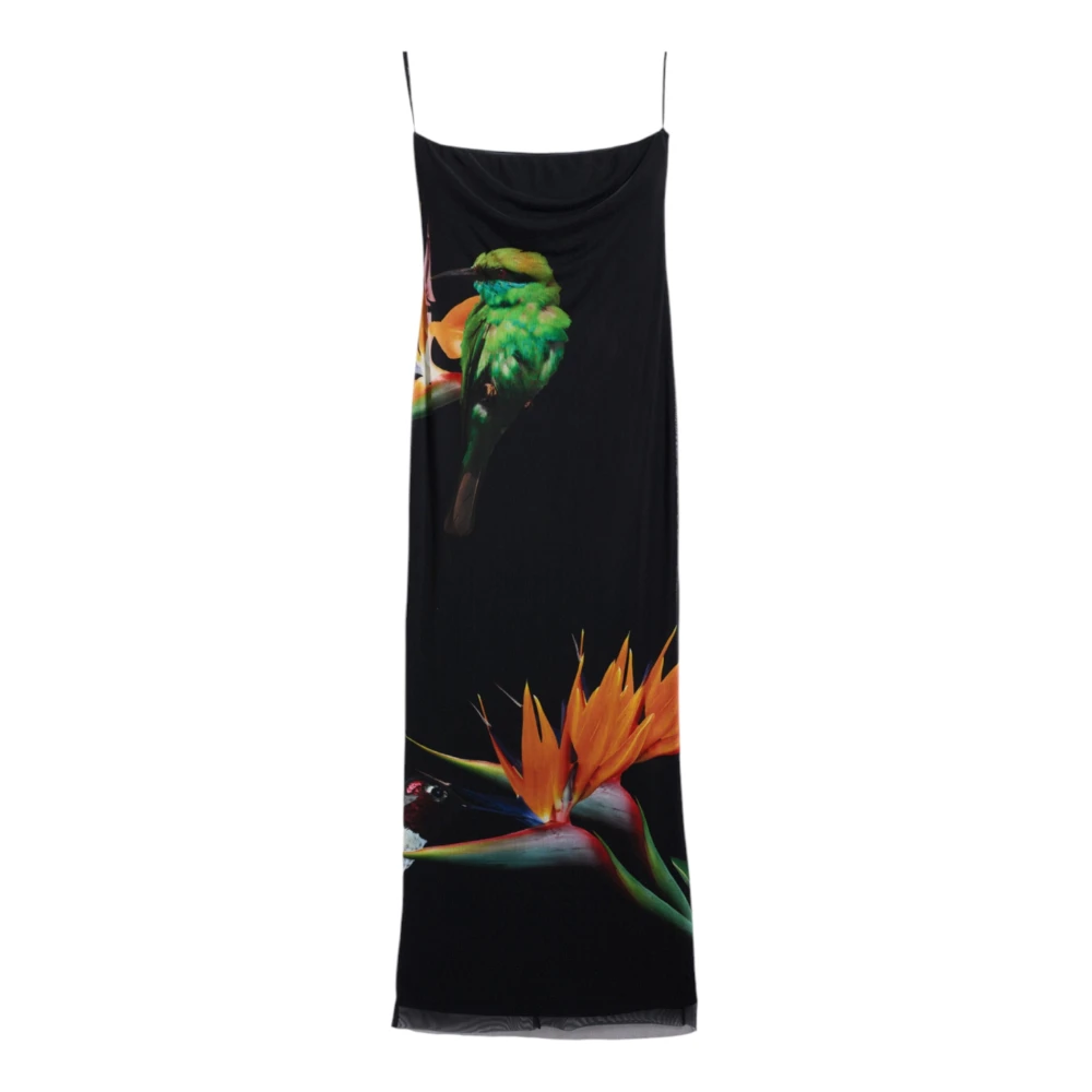 Desigual Women's Black Midi Dresses,, Elegant Strapless Midi Dress Medium