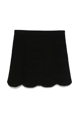 Scalloped Hem Mini Skirt