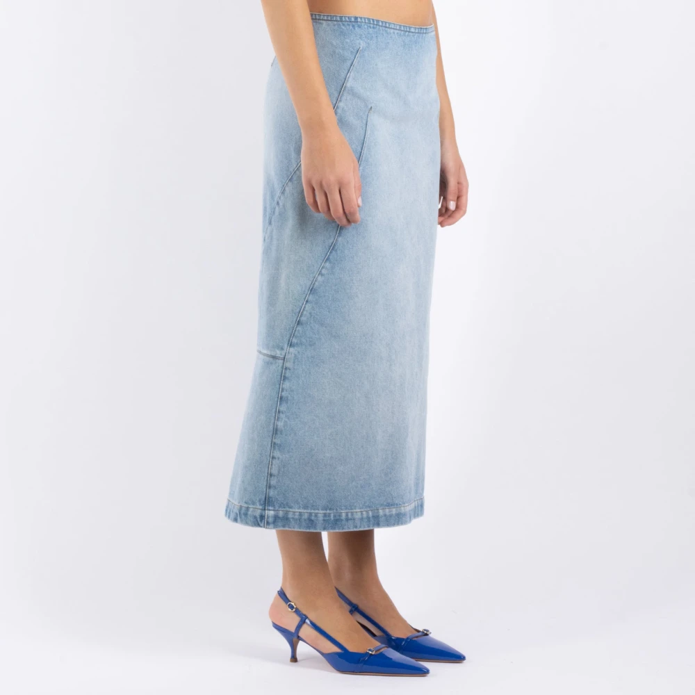 Dries Van Noten Denim Rok Gemaakt in Italië Blue Dames