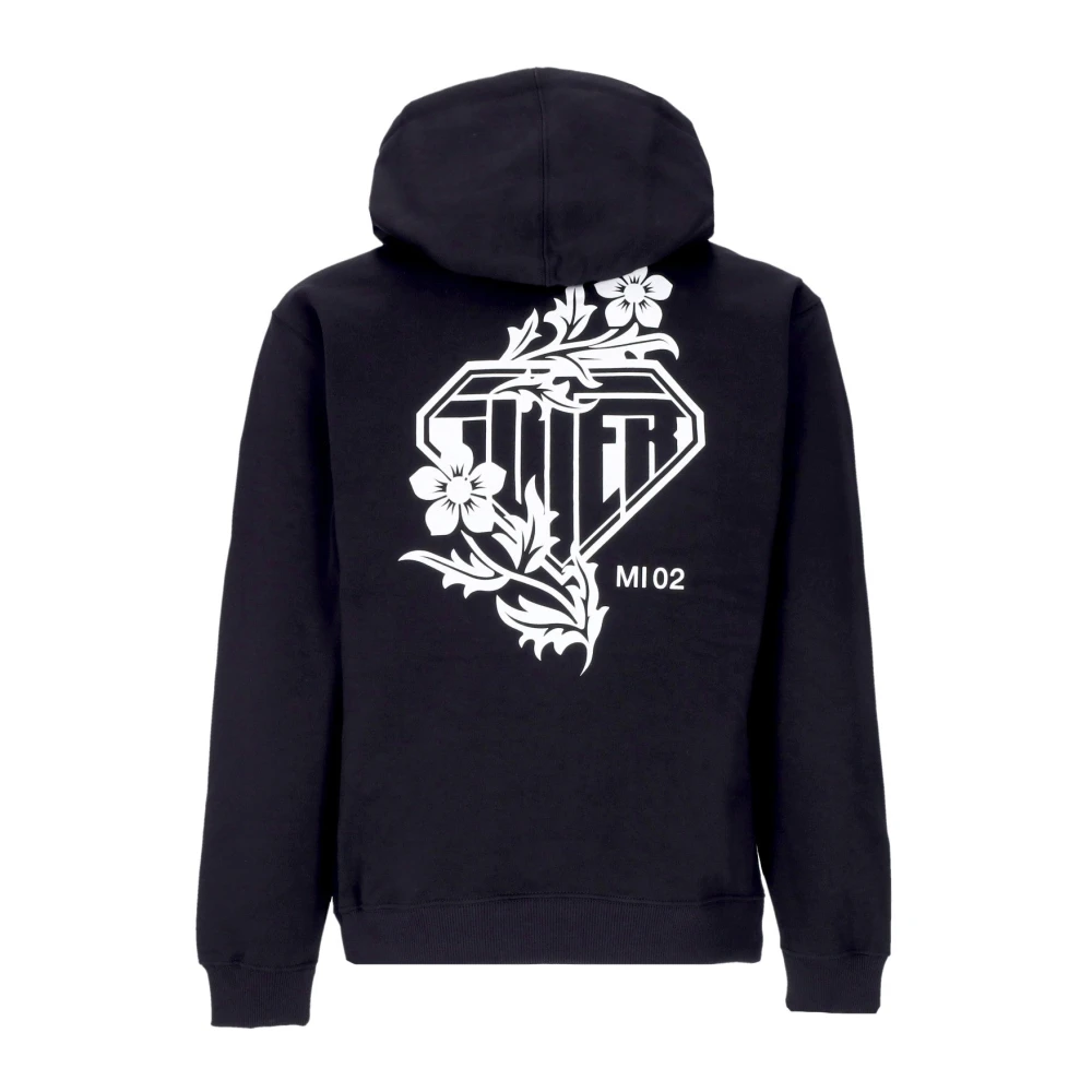 Iuter Zwarte hoodie met kangoeroezak Black Heren