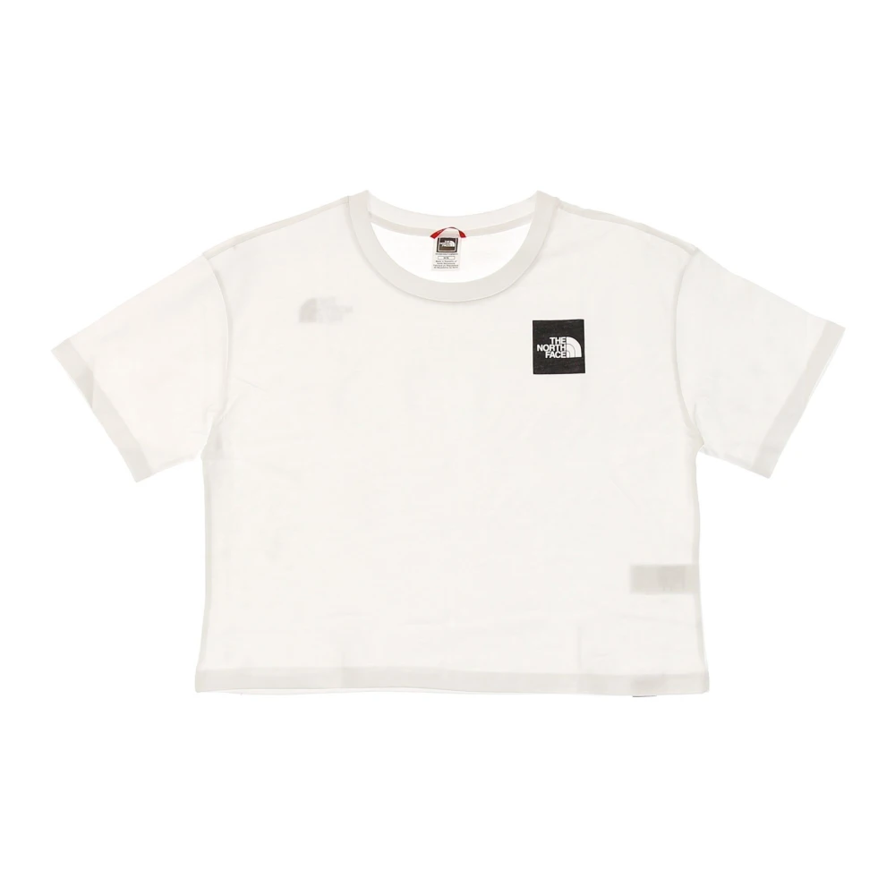 The North Face Cropped Fine Tee Wit White Dames