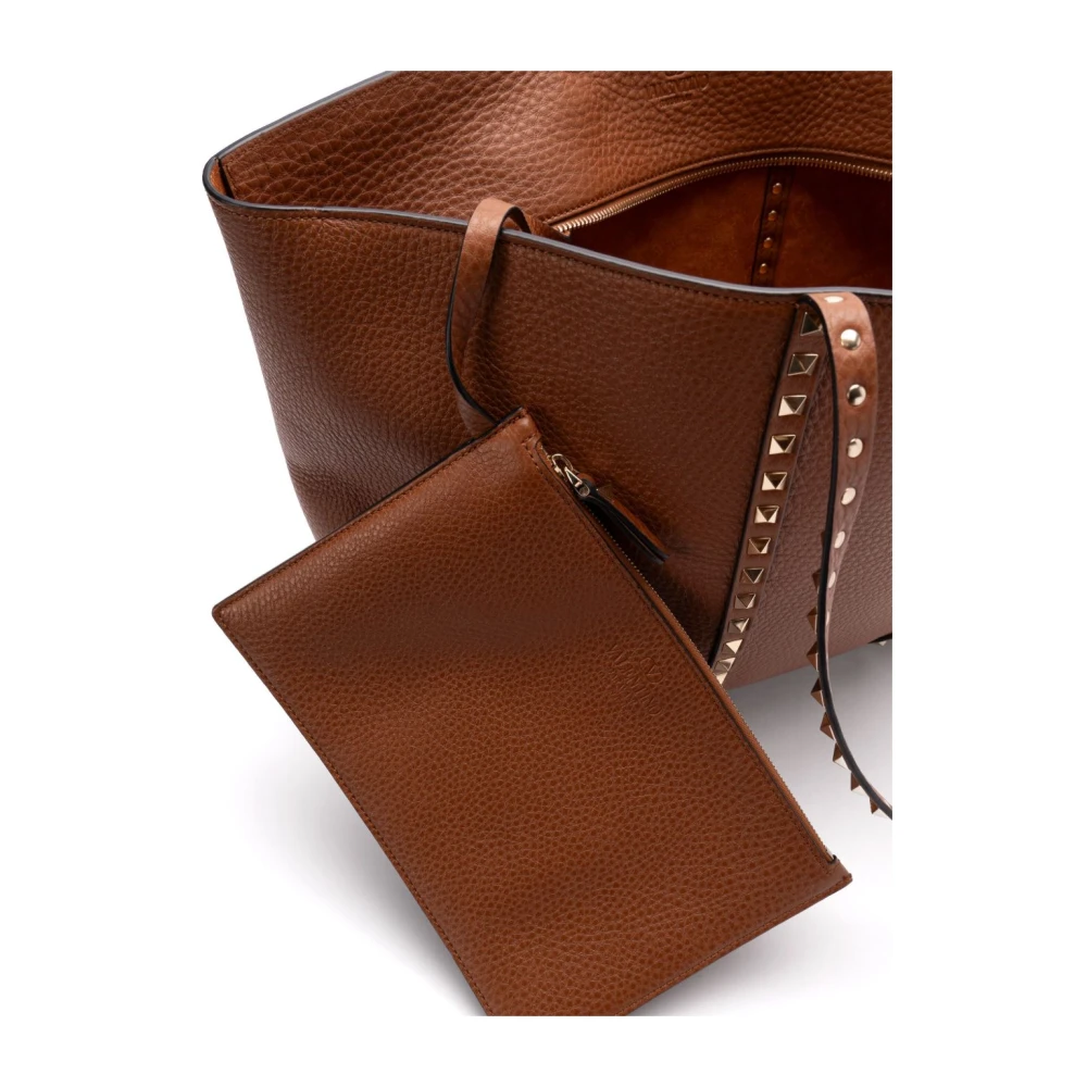 Valentino Garavani Rockstud Tote Tassen Collectie Brown Dames