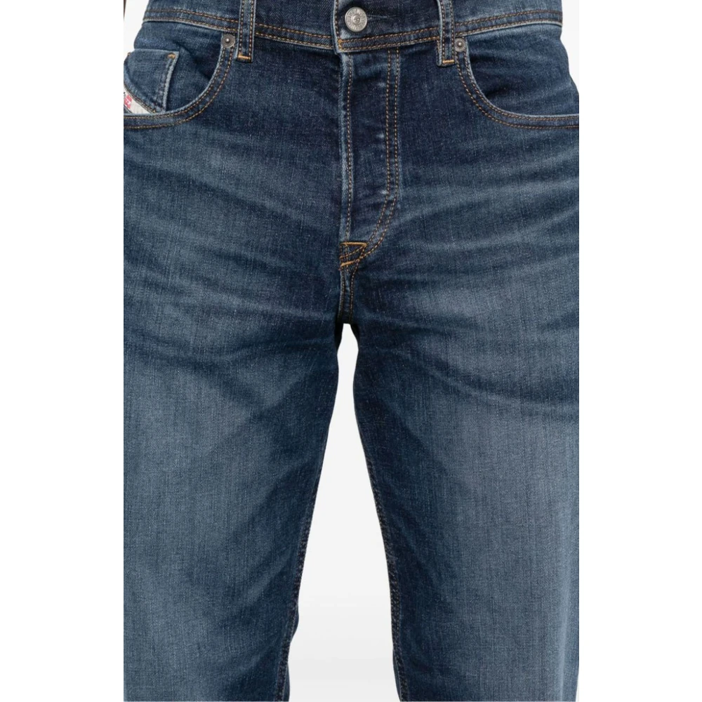 Diesel Blauwe Tapered Denim Jeans Blue Heren