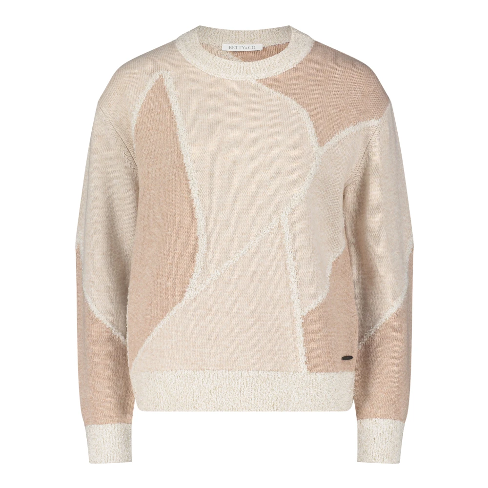 Betty & Co Intarsia Gebreide Trui Multicolor Dames