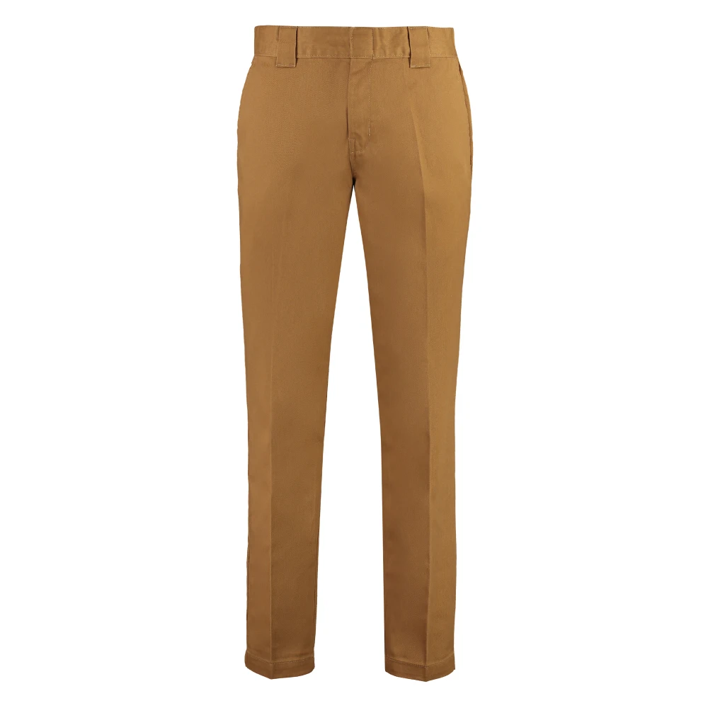 Dickies Slim Fit Broek met Achterzakken Brown Heren