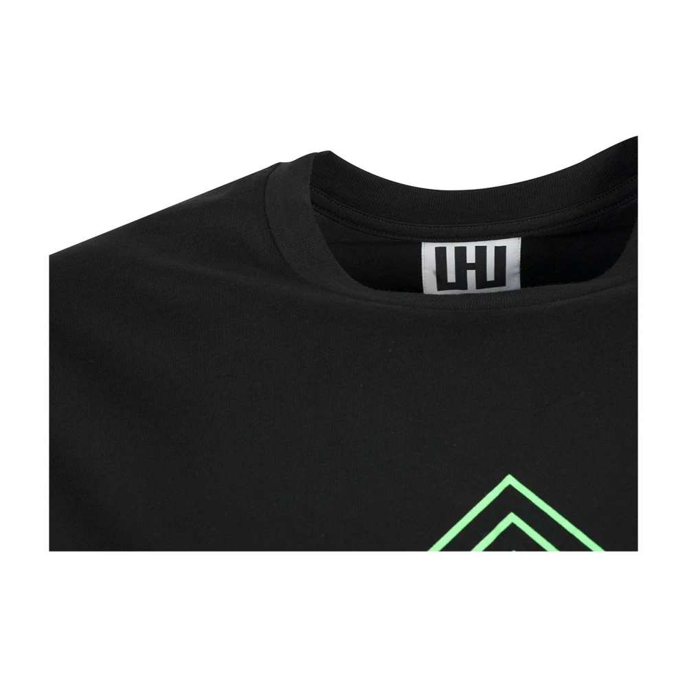Les Hommes Mannen Ronde Hals Bedrukt T-shirt Black Heren