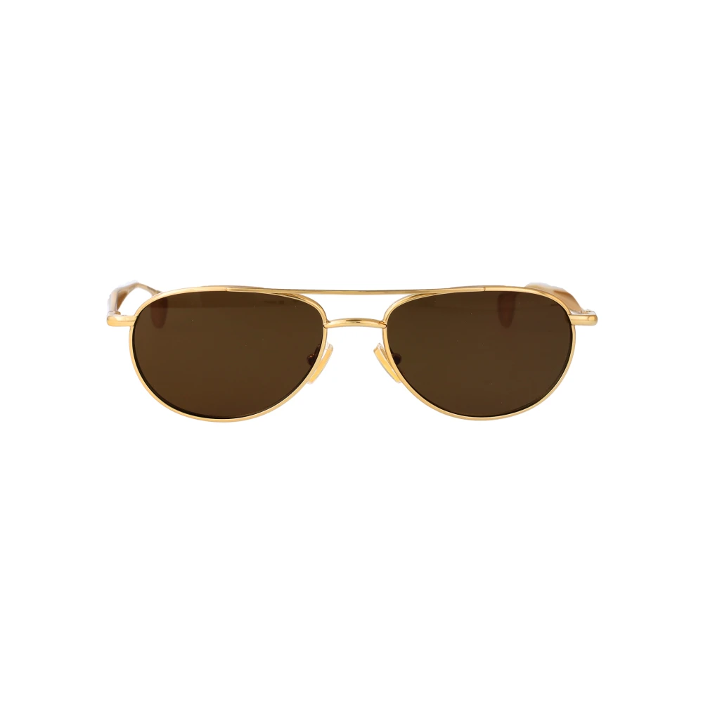 Bottega Veneta Unisex Yellow Sunglasses, 56 Mm, Fin Aviator Sunglasses