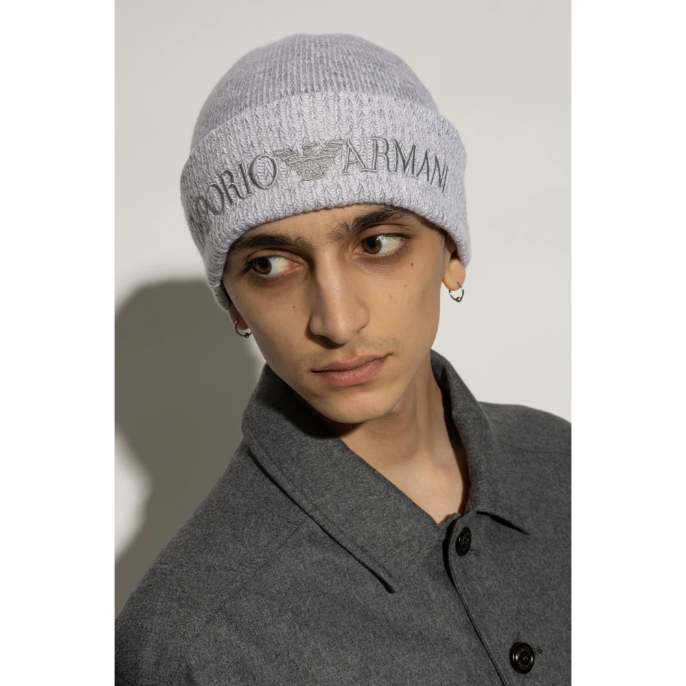Emporio Armani Pet met geborduurd logo Gray Heren
