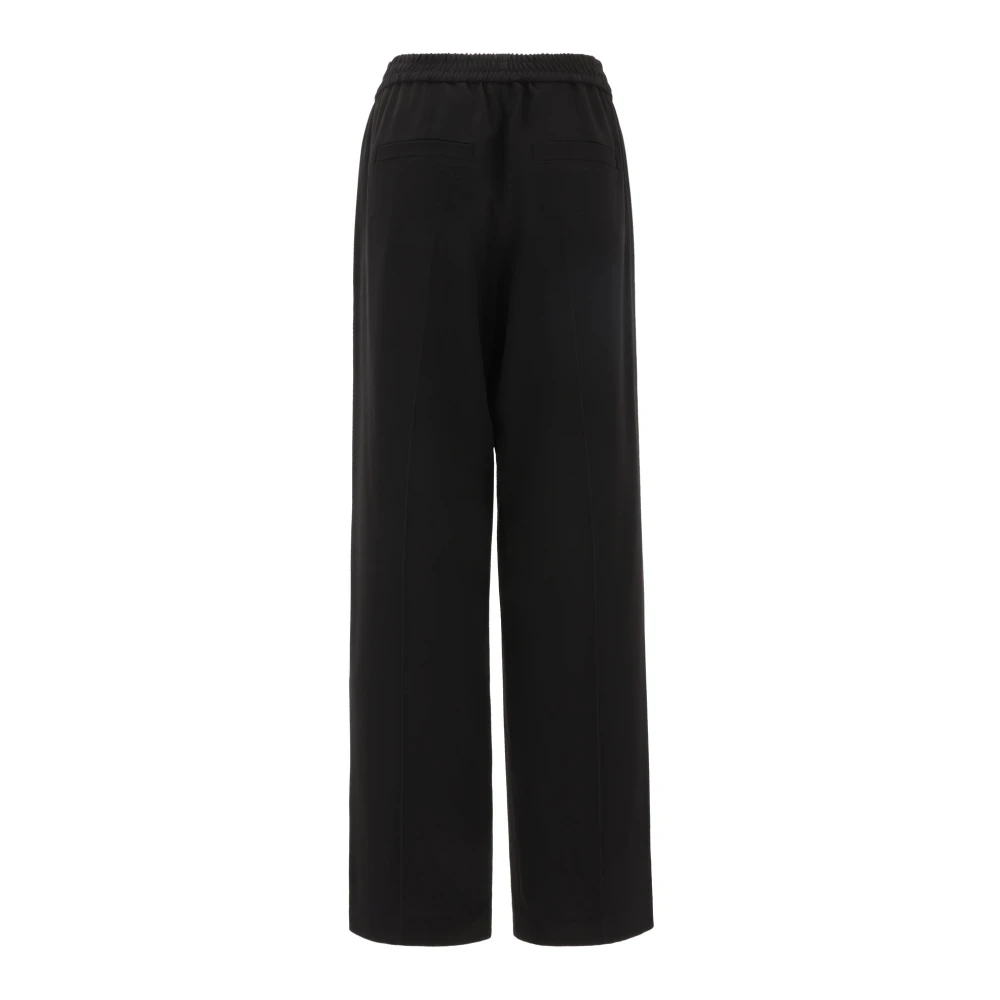 BRUNELLO CUCINELLI Wijde broek met elastische taille Black Dames