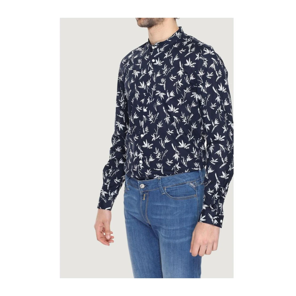 Antony Morato Katoenen Lange Mouwen Shirt Lente Zomer Collectie Blue Heren