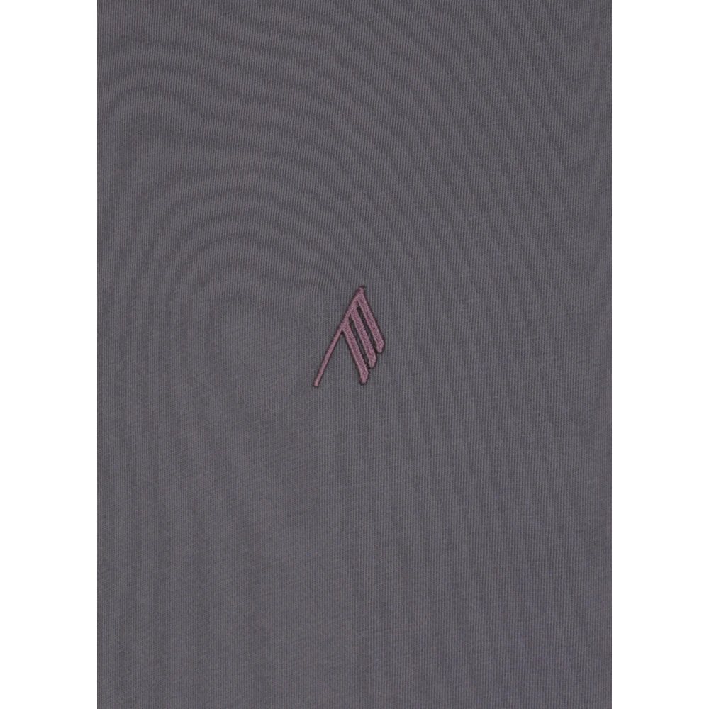 The Attico Paarse Katoenen T-shirt met Geborduurd Logo Purple Dames
